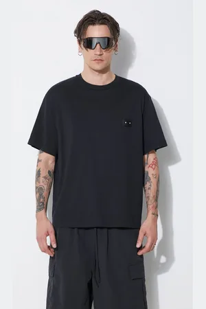 Neil Barrett T-shirt in cotone Slim Dropped Shoulder Pierced Nipple uomo colore con applicazione MY70144A-Y518-001N