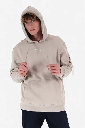 Alpha Industries Felpa in cotone Organics EMB Hoody uomo
