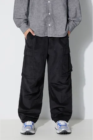 Maharishi Pantaloni in velluto a coste Utility Cargo Track Pants colore 4569.BLACK