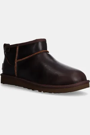 UGG Stivali da neve in pelle Classic Ultra Mini Lthr Regen colore 1158191-IWD