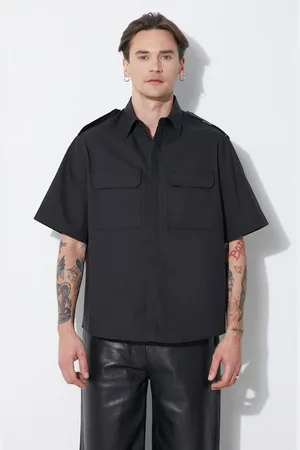 Neil Barrett Camicia Loose Military Police Detail Short Sleeve Shirt uomo colore MY60216A-Y037-001N