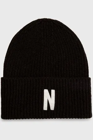 Norse projects Berretto in lana Merino Lambswool Rib N Logo Beanie N95-0953-1037 N95.0953.1037