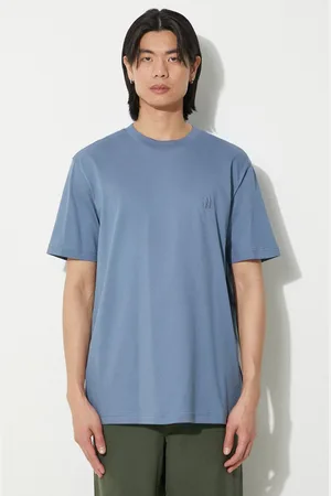 Norse projects T-shirt in cotone Johannes uomo colore con applicazione N01.0643.7121