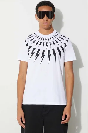 Neil Barrett Neil Barett t-shirt in cotone FAIRISLE THUNDERBOLT uomo PBJT007S.V501S.526