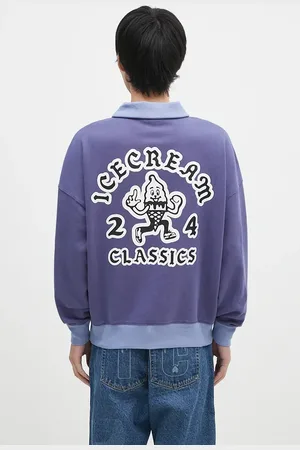 ICECREAM Felpa in cotone Cone Man Quarter Zip uomo colore IC24332
