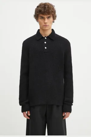 Norse projects Maglione in lana Rasmus Relaxed Brushed Polo uomo colore N45.0614.9999