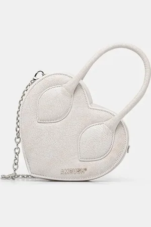 AMBUSH Borsetta Crackle Heart Top Handle Bag colore BWNP028F24LEA0010100