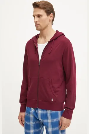 Ralph Lauren Felpa lounge colore rosso con cappuccio 714899623