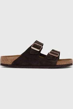 Birkenstock Ciabatte slide in camoscio Arizona uomo colore 1027077