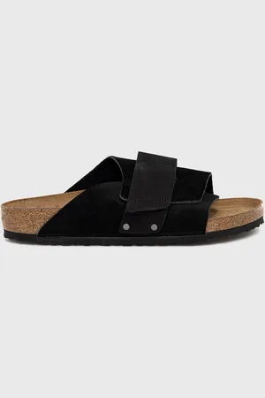 Birkenstock Ciabatte slide in camoscio Kyoto uomo colore 1022350