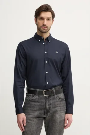 Lacoste Camicia in cotone uomo colore bianco CH2933