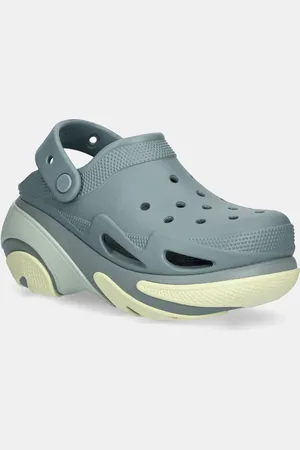 Crocs Ciabatte slide Bubble Crush Clog donna colore verde 210061.3YO