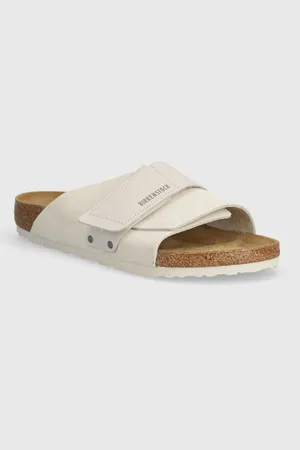 Birkenstock Ciabatte slide in camoscio Kyoto uomo colore 1024535