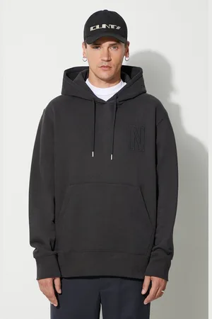 Norse projects Felpa in cotone Arne Relaxed Organic Brushed Fleece N Logo Hoodie uomo N20-1354-9999 N20.1354.9999
