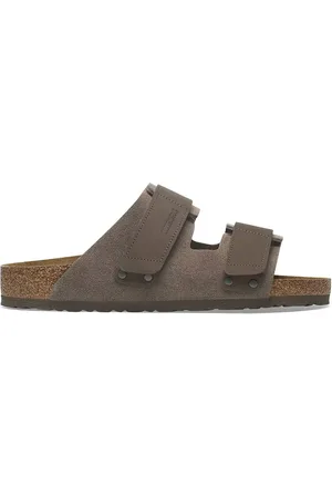 Birkenstock Infradito in pelle Uji uomo colore verde 1029200