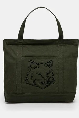 Maison Kitsuné Borsa in cotone Fox Head colore LW05104WW0107