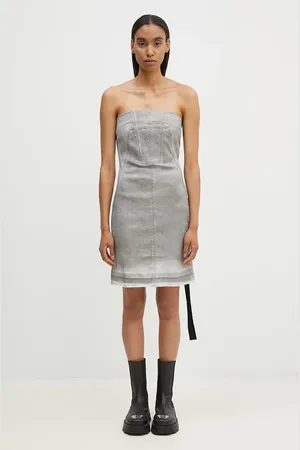 Rick Owens Rick Owens vestito Splintered Denim Bustier colore DS02D2501.HSCF