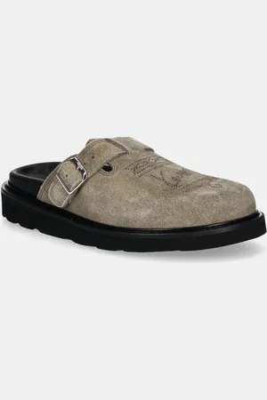 Kenzo Ciabatte slide in camoscio Matto Clogs donna colore FE52MU050L56.11