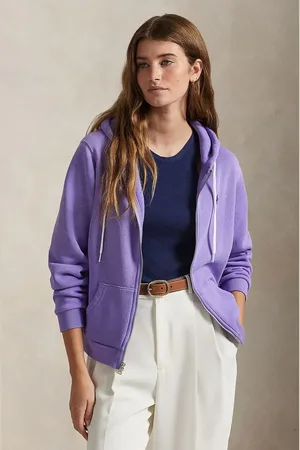 Ralph Lauren Felpa donna colore blu con cappuccio 211943008