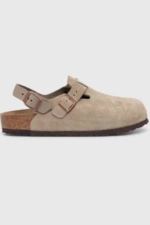 Birkenstock Ciabatte slide in camoscio Tokio uomo colore 1028287
