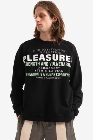Pleasures Felpa uomo Bluza Permanent Crewneck P22SP017-BLACK