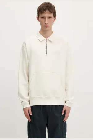 This Is Never That Felpa Damaged Half Zip Polo Sweatshirt uomo colore TN243TSWOW02