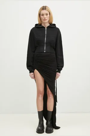 Rick Owens Rick Owens felpa in cotone Collage Gimp donna colore con cappuccio DS01E3233.F