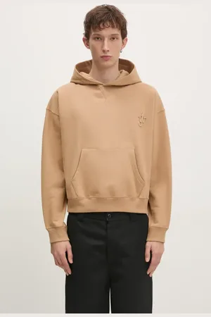 J.W.Anderson Felpa in cotone Anchor Logo Hoodie colore con cappuccio con applicazione JW0183.PG1631.132