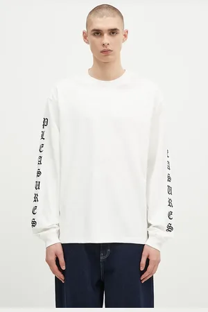 Pleasures Top a maniche lunghe in cotone Oe Heavyweight Long Sleeve colore con applicazione P24F045