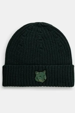 Maison Kitsuné Berretto in lana Bold Fox Head colore MM06111KT1022