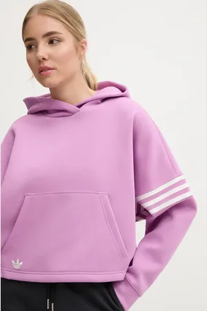 adidas Felpa Neuclassicscl Hoodie donna colore con cappuccio con applicazione IW5614