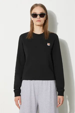 Maison Kitsuné Felpa in cotone Fox Head Patch Regular Sweatshirt donna colore LW00302KM0001