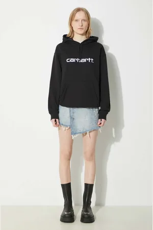 Carhartt Felpa Hooded Carhartt Sweatshirt donna colore con cappuccio con applicazione I033648.0D2XX