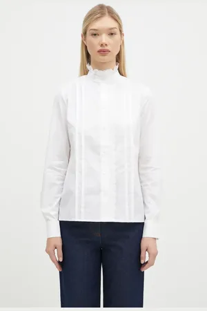 Maison Kitsuné Camicia in cotone Craft Embroidery donna colore NW00414WC5010