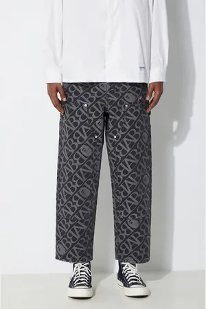 A Bathing Ape Jeans in cotone Metal One Point Double Knee Denim Work Pants 1J80150052