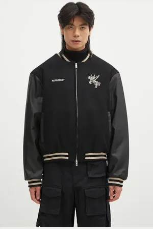 Represent Giacca bomber in misto lana Mascot Wool Varsity Jacket colore MLM1127.001
