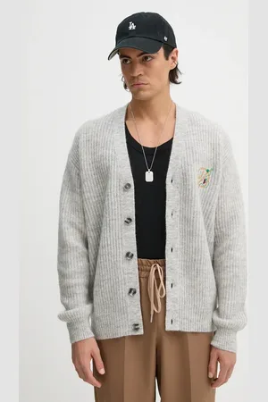 Drôle de Monsieur Cardigan in lana Le Cardigan D Raisin colore E.CA130.PA021.GY Le Cardigan D Raisin