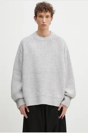 Mki Miyuki-Zoku Maglione in misto lana Chunky Rib Knit Crewneck uomo colore CHUNKY.RIB.KNIT.CRE.GR