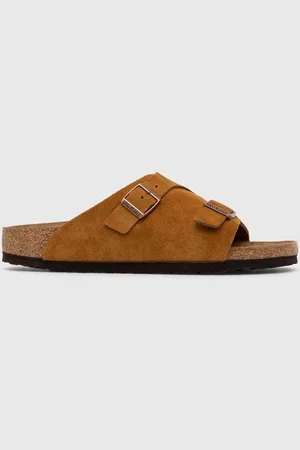 Birkenstock Ciabatte slide in camoscio donna