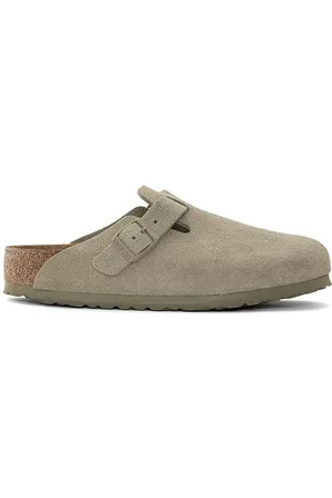 Birkenstock Ciabatte slide in camoscio 1025788 colore Boston