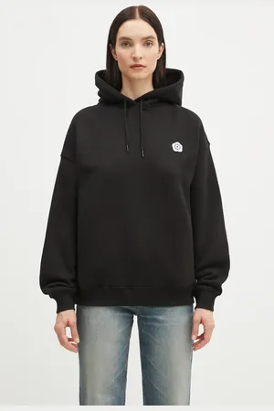 Kenzo Felpa in cotone Boke Flower 2.0 donna colore con cappuccio con applicazione FF52SW1754MB.99J
