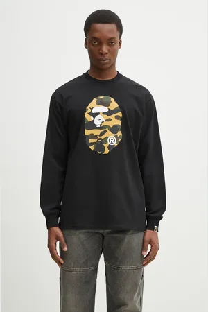 A Bathing Ape Top a maniche lunghe in cotone 1St Camo Ape Head colore 1L30111308