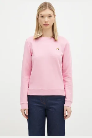 Maison Kitsuné Felpa in cotone Fox Head Patch Regular Sweatshirt donna colore LW00302KM0001