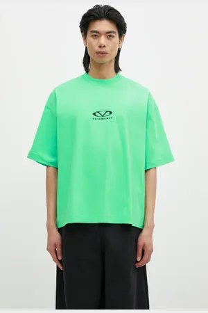 Vetements T-shirt in cotone Oval Logo Cropped Boxy uomo colore UA66TR600E