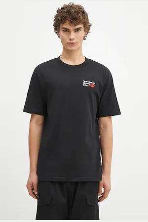 New Balance T-shirt in cotone uomo colore con applicazione MT41908BK