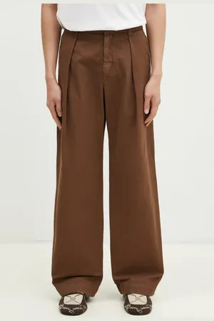 WoodWood Pantaloni in cotone Fraser Pleated Chinos colore 12435001.5181