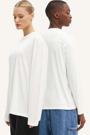 SUNNEI Top a maniche lunghe in cotone colore con applicazione RTWXJER003