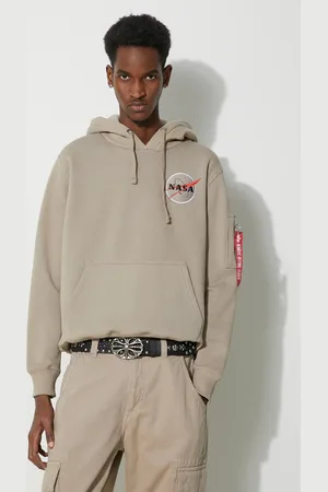 Alpha Industries Felpa NASA Orbit Hoody uomo colore con cappuccio con applicazione 146339