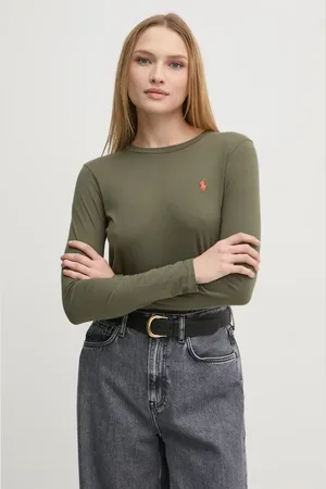 Ralph Lauren Top a maniche lunghe in cotone colore bianco 211898699