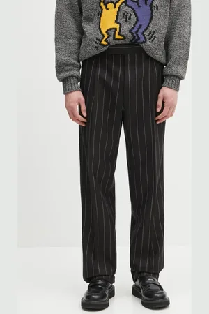 Wacko Maria Pantaloni in lana Double Pleated colore 24FW-WMP-TR21